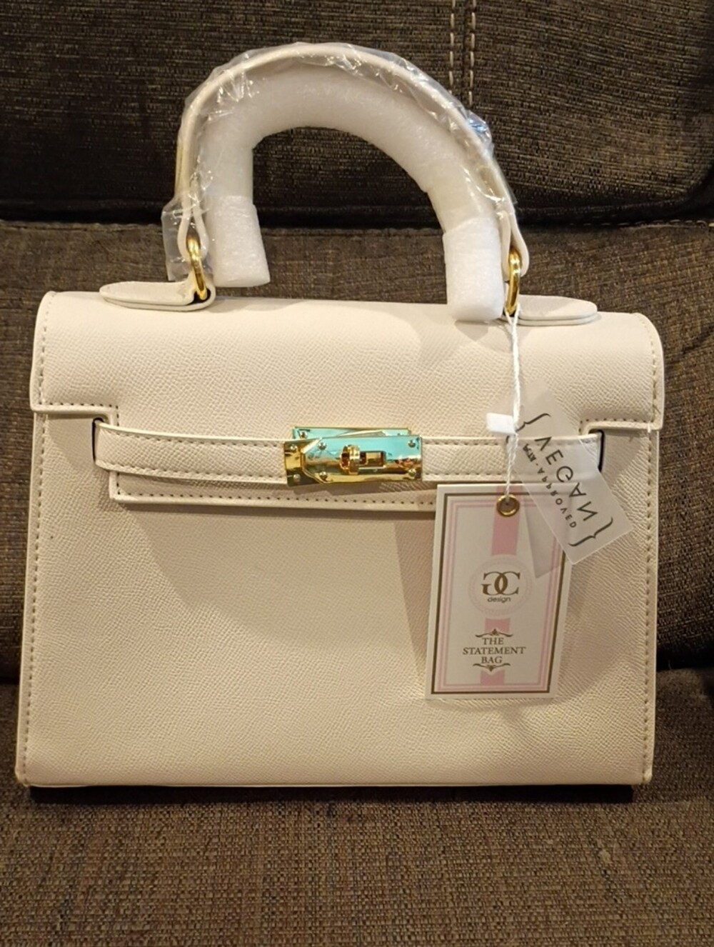 The Statement Bag - Cream Top-Handle Purse